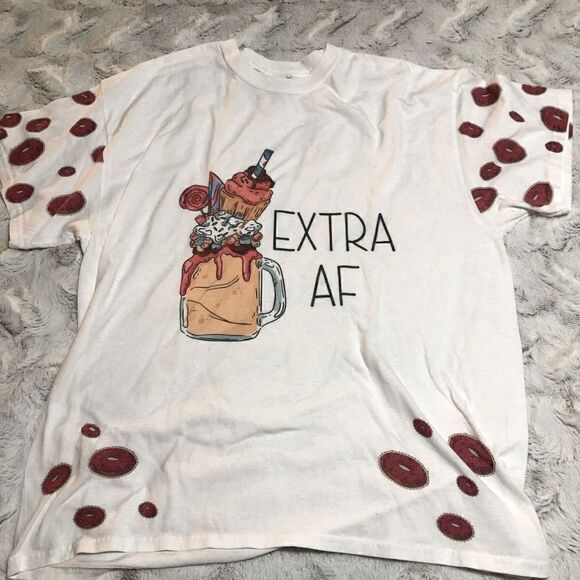 𝅺OVERSIZED donut print T-shirt size XL - Picture 1 of 8
